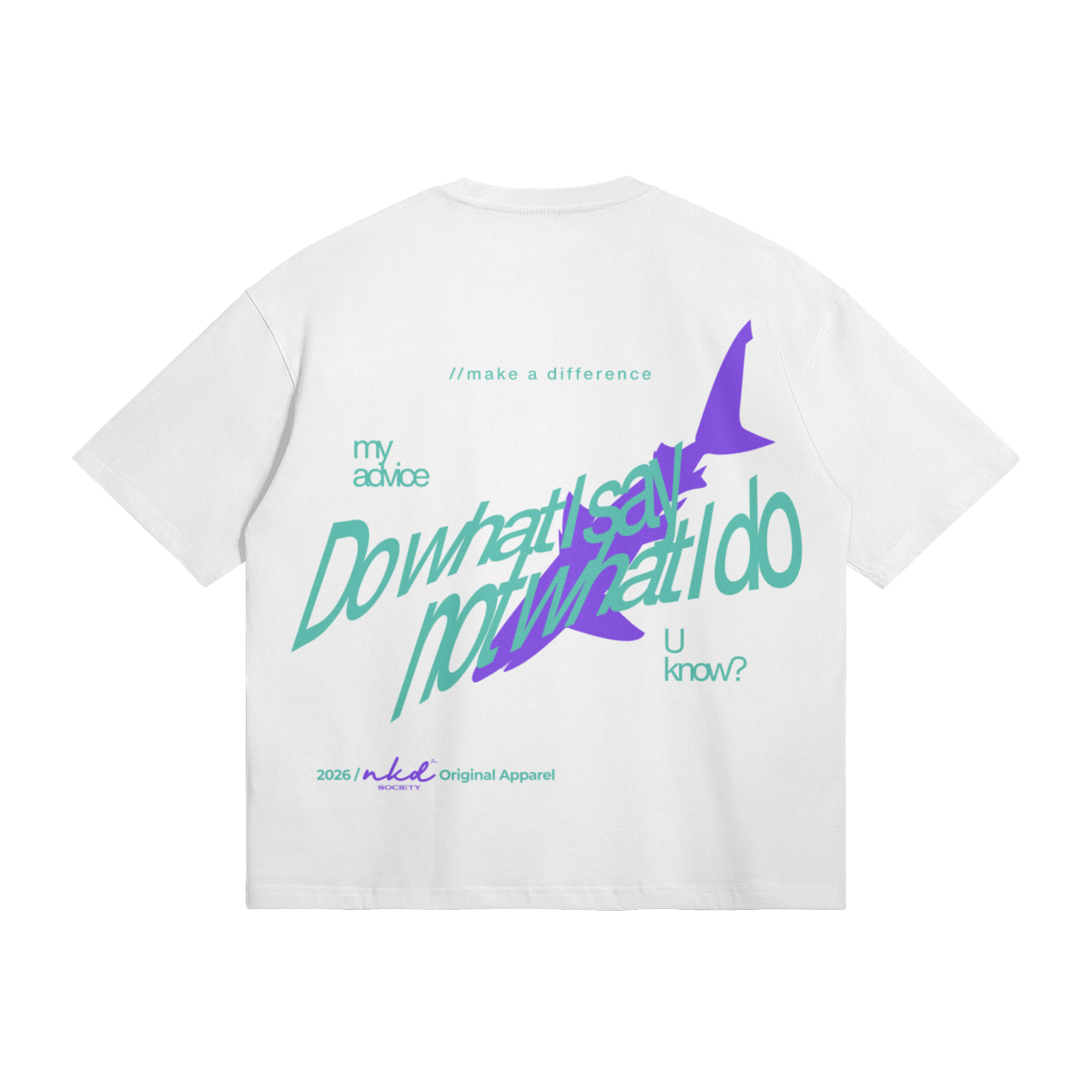 280GSM Unisex Boxy T-shirt "Sharky"