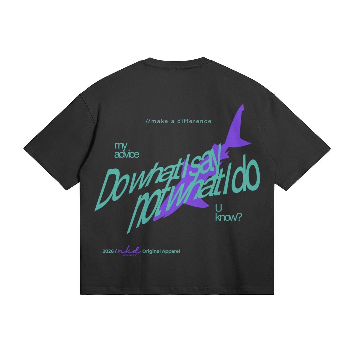 280GSM Unisex Boxy T-shirt "Sharky"
