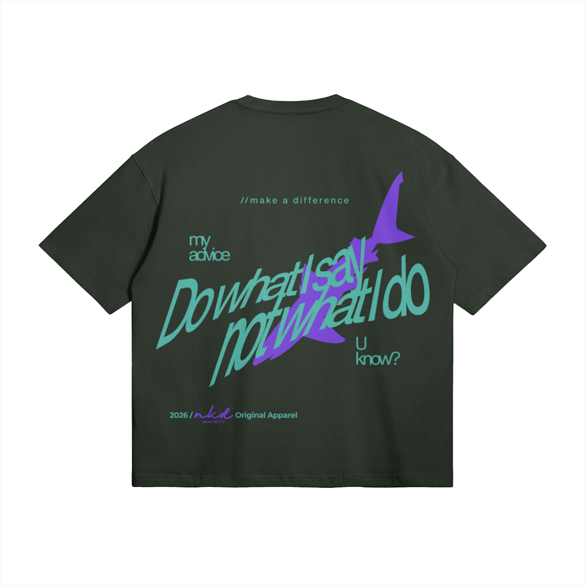 280GSM Unisex Boxy T-shirt "Sharky"