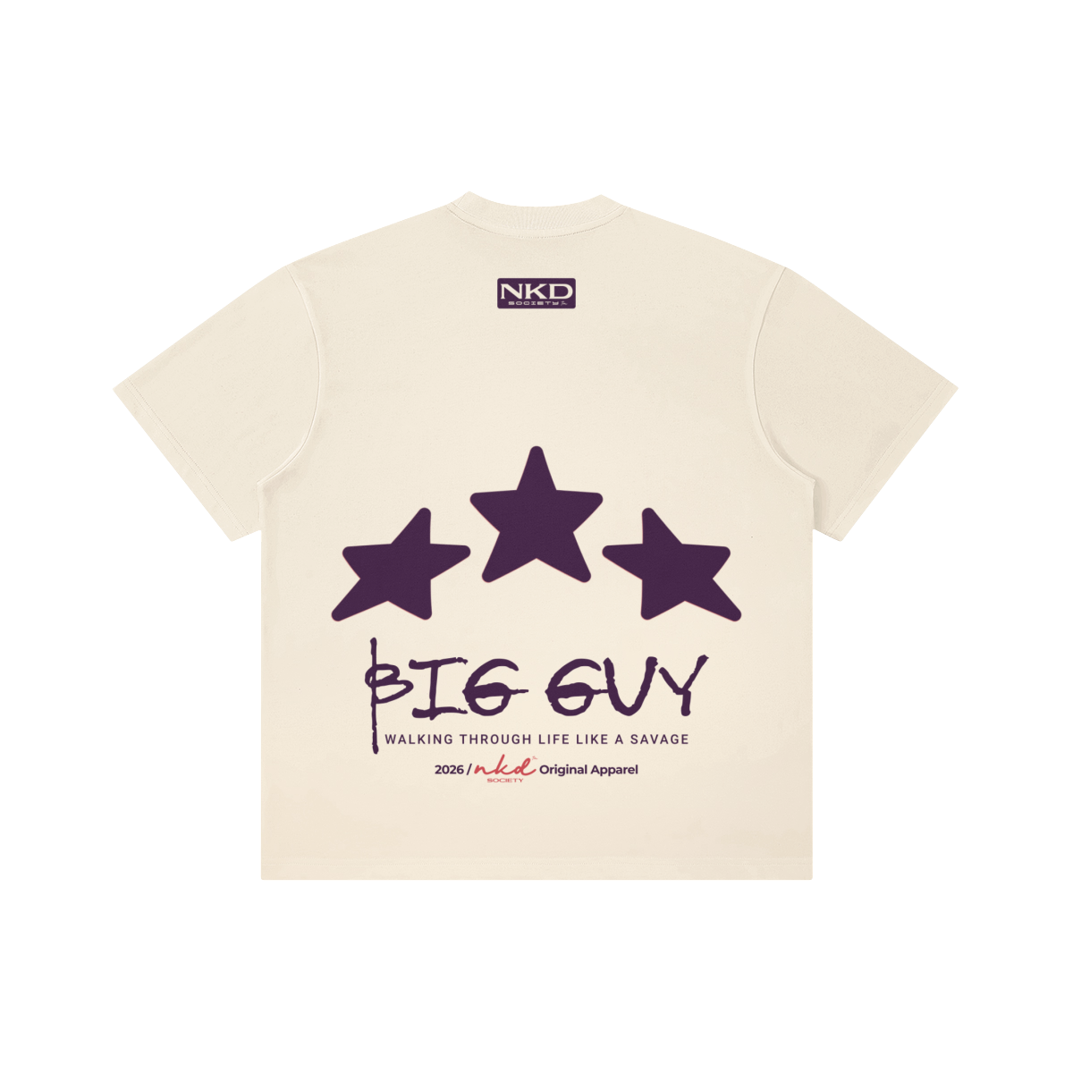 280GSM Unisex Raw Seam Paneled Boxy Tee "Big Guy"
