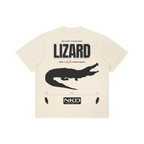 280GSM Unisex Raw Seam Paneled Boxy Tee "Lizard"